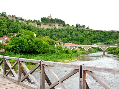 Image  from Veliko Turnovo - bridge over Yantra River overlooking Tsarevets Hill